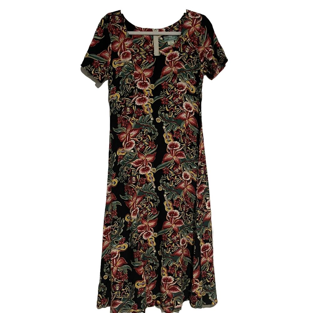 Vintage Reyn Spooner Floral Guitar Dress Size‎ Small